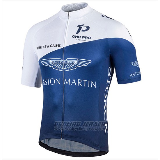 2018 Cycling Jersey One Pro White and Dark Bluee Short Sleeve and Bib Short